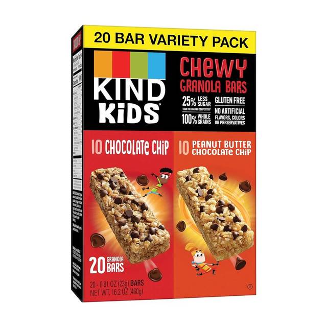 80-Pack KIND Kids Granola Chewy Bar (Chocolate & Peanut Butter Chocolate Chip)