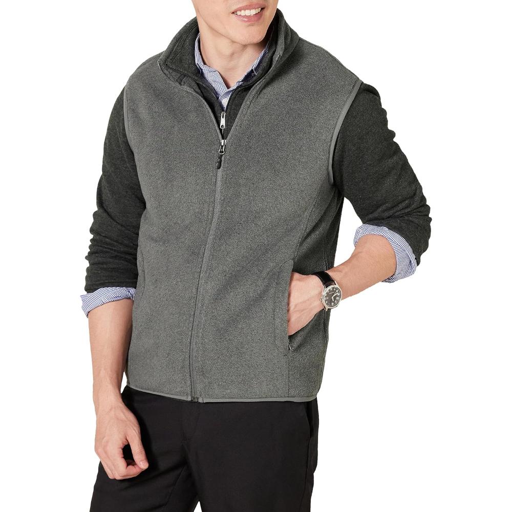 Amazon Essentials Full-Zip Polar Fleece Vest (Various Colors and Sizes)
