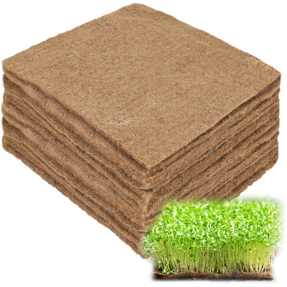 10-Pack Jute Grow Mat for Sprouting/Microgreens