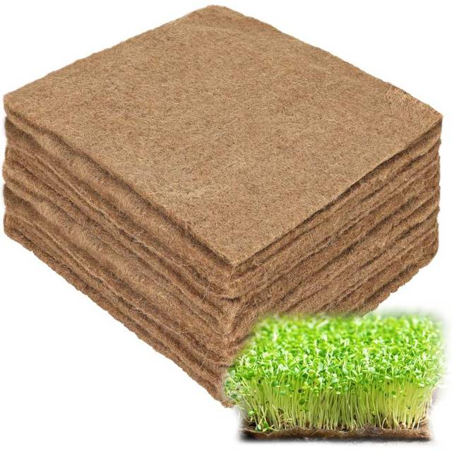 10-Pack Jute Grow Mat for Sprouting/Microgreens