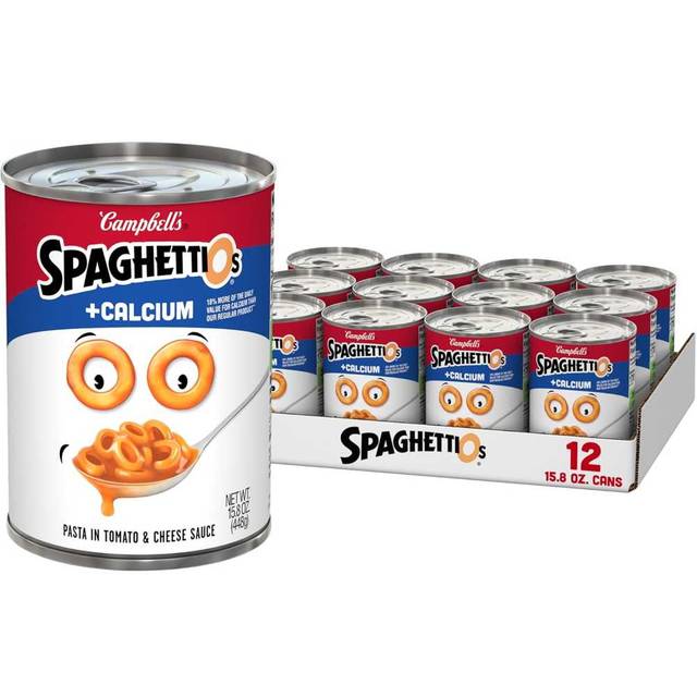 12-Pack SpaghettiOs Original Canned Pasta Plus Calcium, 15.8 oz.