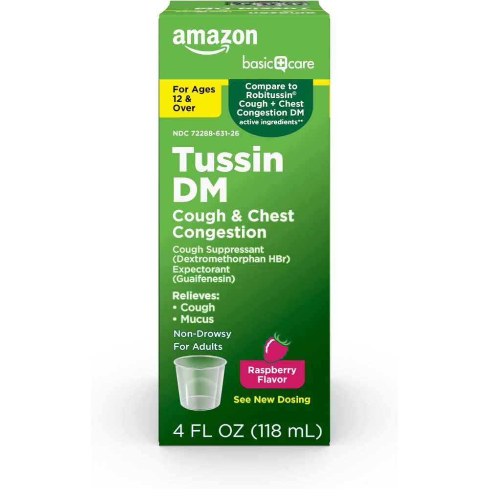 Amazon Basic Care Tussin DM, 4 oz.