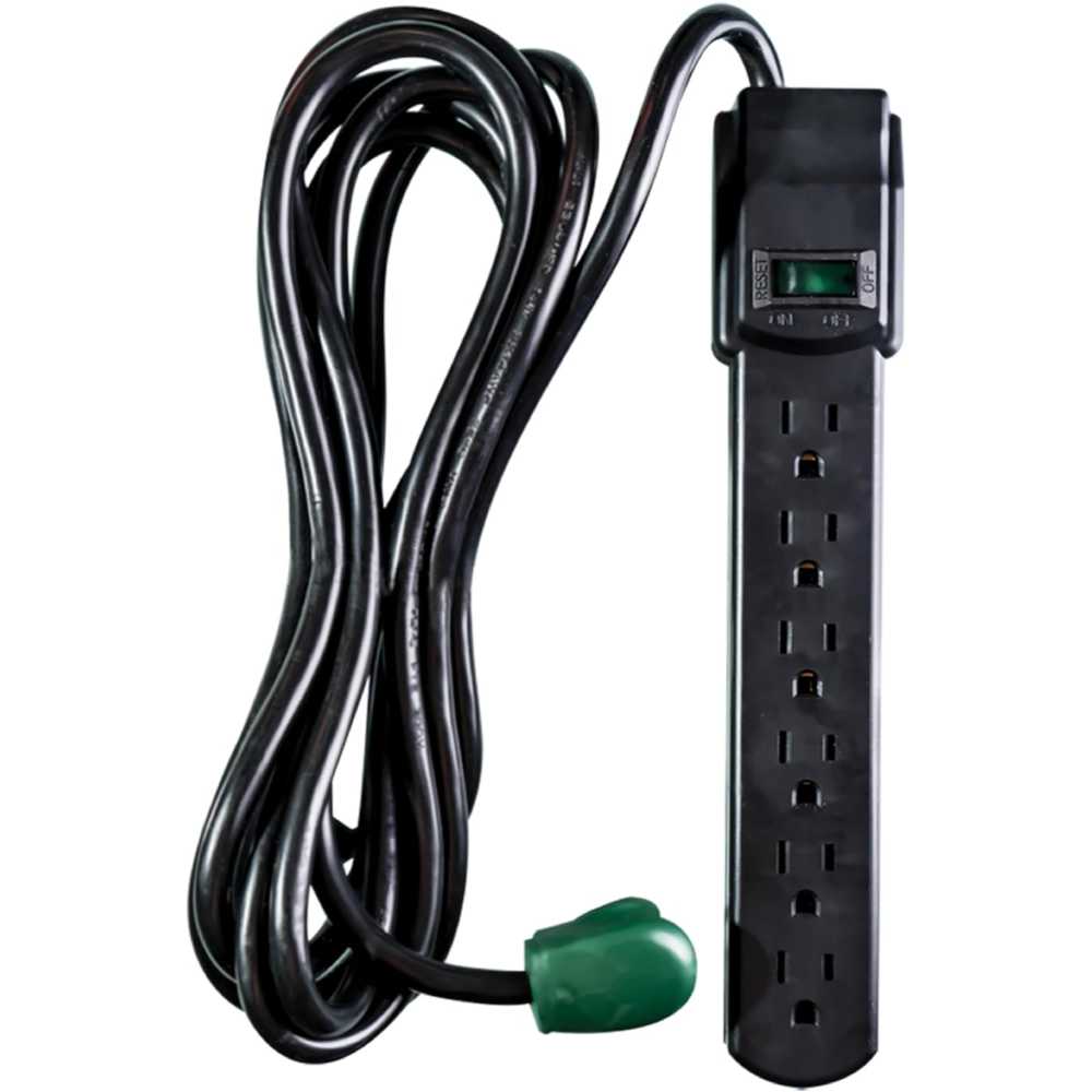 GoGreen Power 6-Outlet 250J Surge Protector w/ 12' Cord