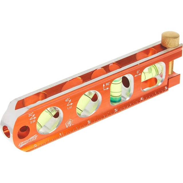 Swanson Tool Co. 6" Savage Magnetic Billet Torpedo Level w/ Brass Pipe Clamp