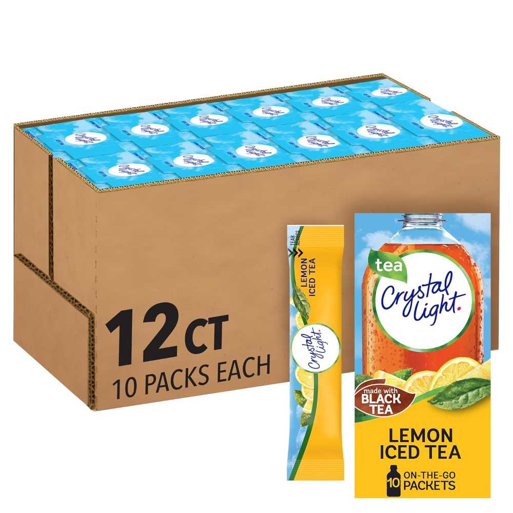 120-Pack Crystal Light Lemon Iced Tea Drink Mix On-the-Go Packets