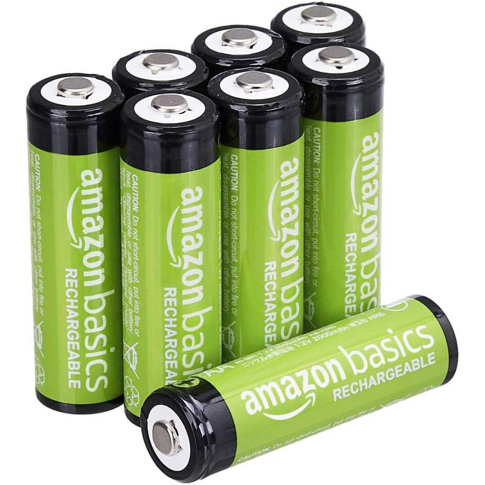 8-Pack Amazon Basics Rechargeable AA Batteries (2000 mAh)