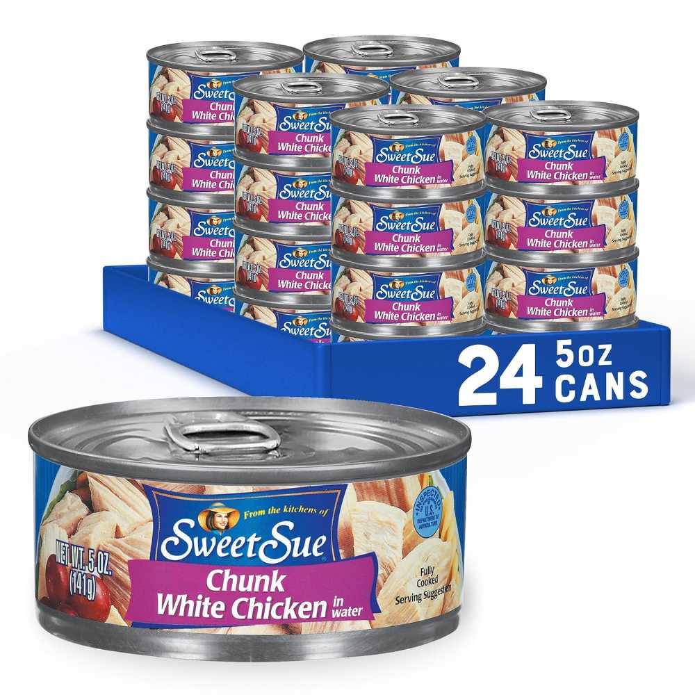 YMMV: 24-Pack Sweet Sue Canned Chicken Breast w/ Rib Meat, 5 oz.
