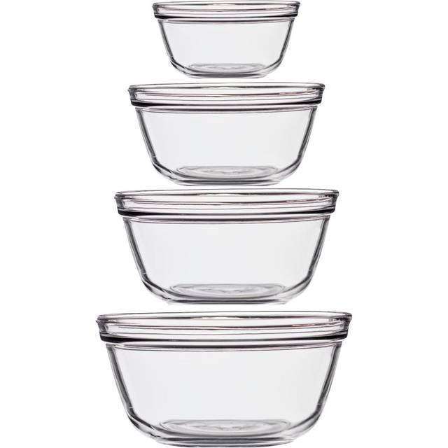 Anchor Hocking 4-Piece Glass Mixing Bowls Set