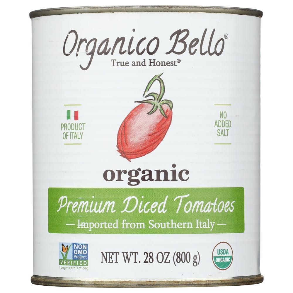 Organico Bello Organic Diced Tomatoes, 28 oz.