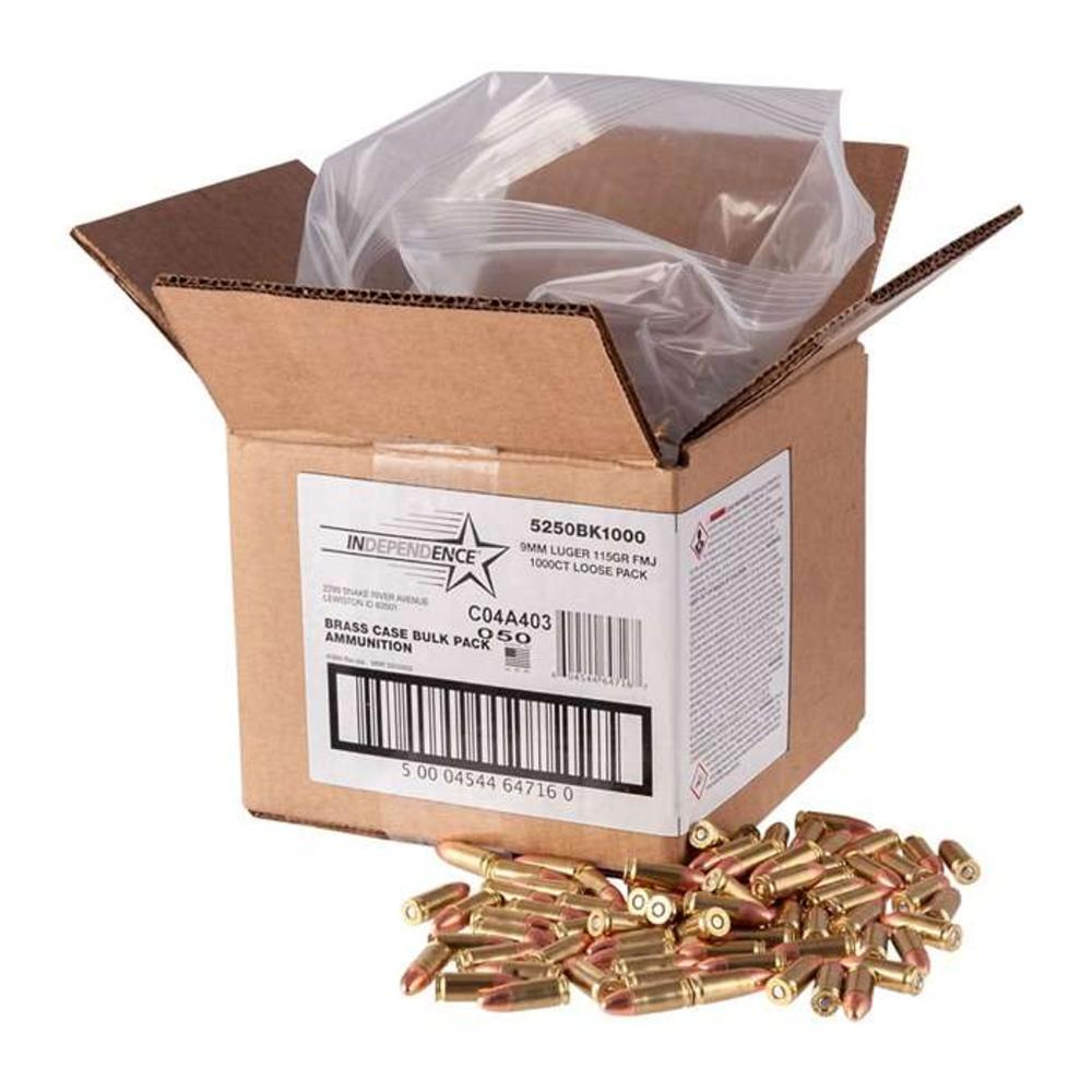 1000-Rounds CCI Independence 9mm FMJ 115gr (.235 CPR)