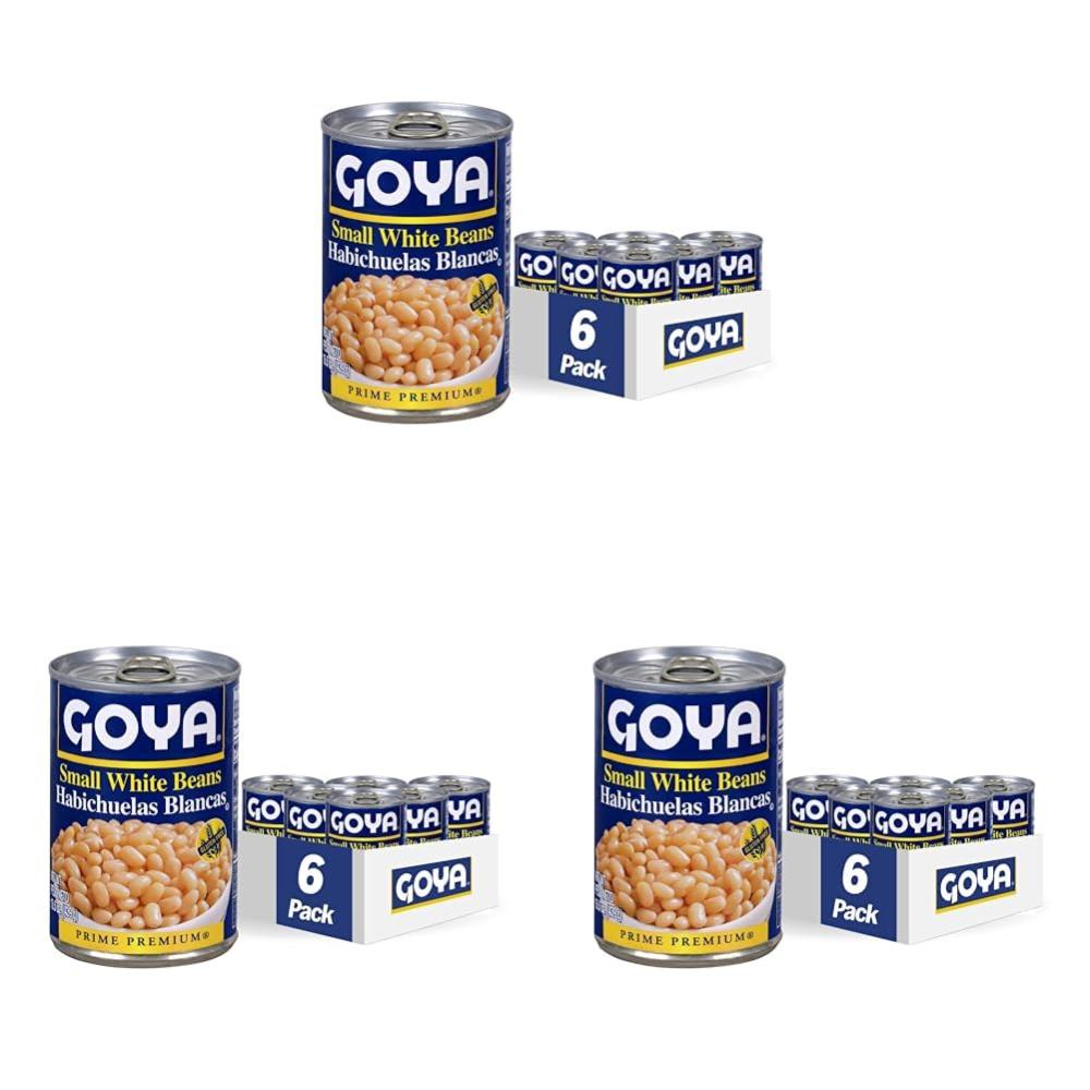 18-Pack Goya Premium Small White Beans, 15.5 oz.