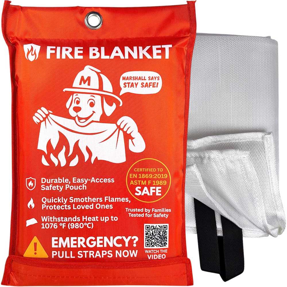 Marshall 40" x 40" Emergency Fire Blanket