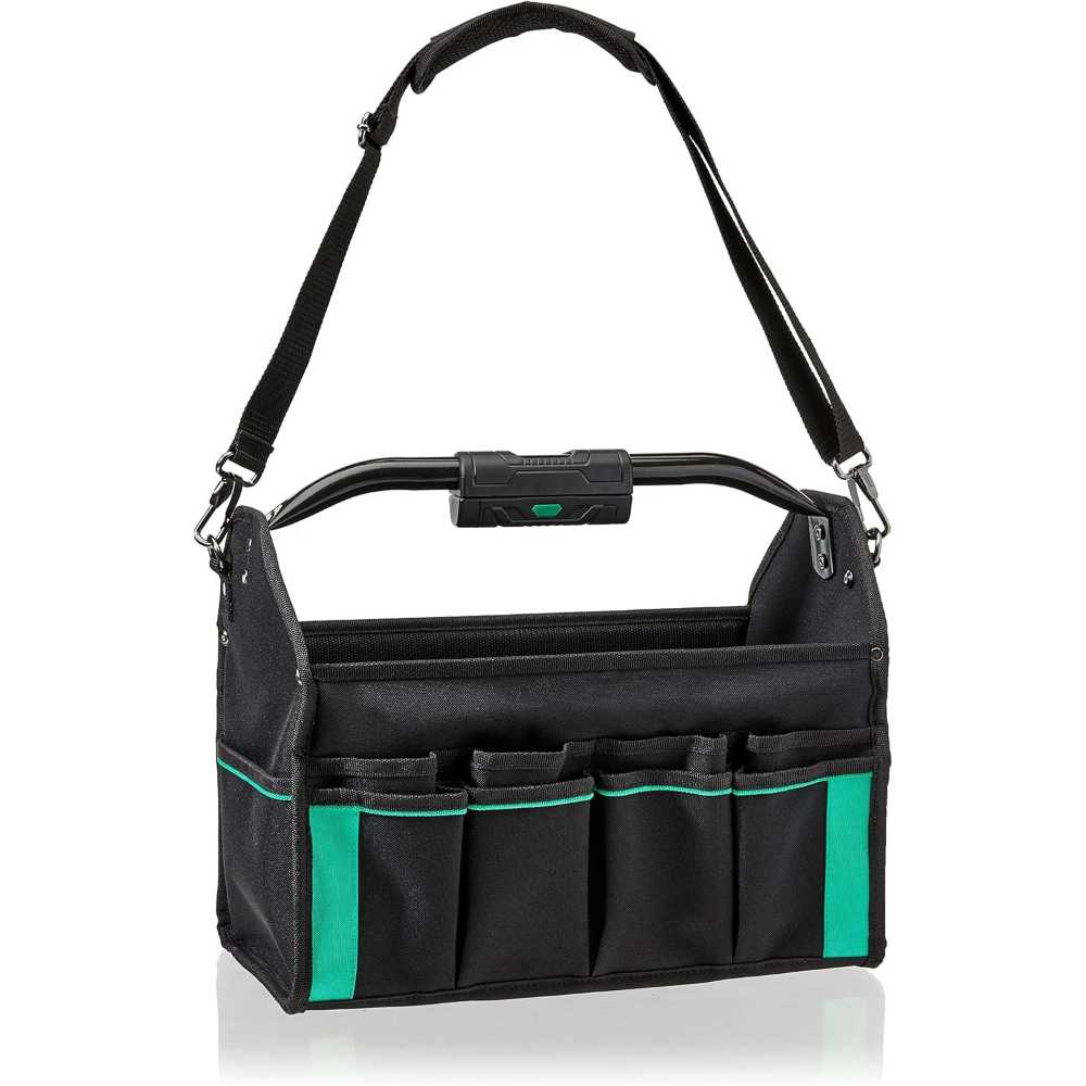 Amazon Basics 30-Pocket Lighted Tool Tote