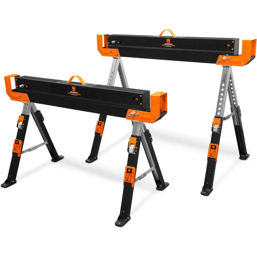 2-Pack WEN 1300 lb. Steel Saw Horse