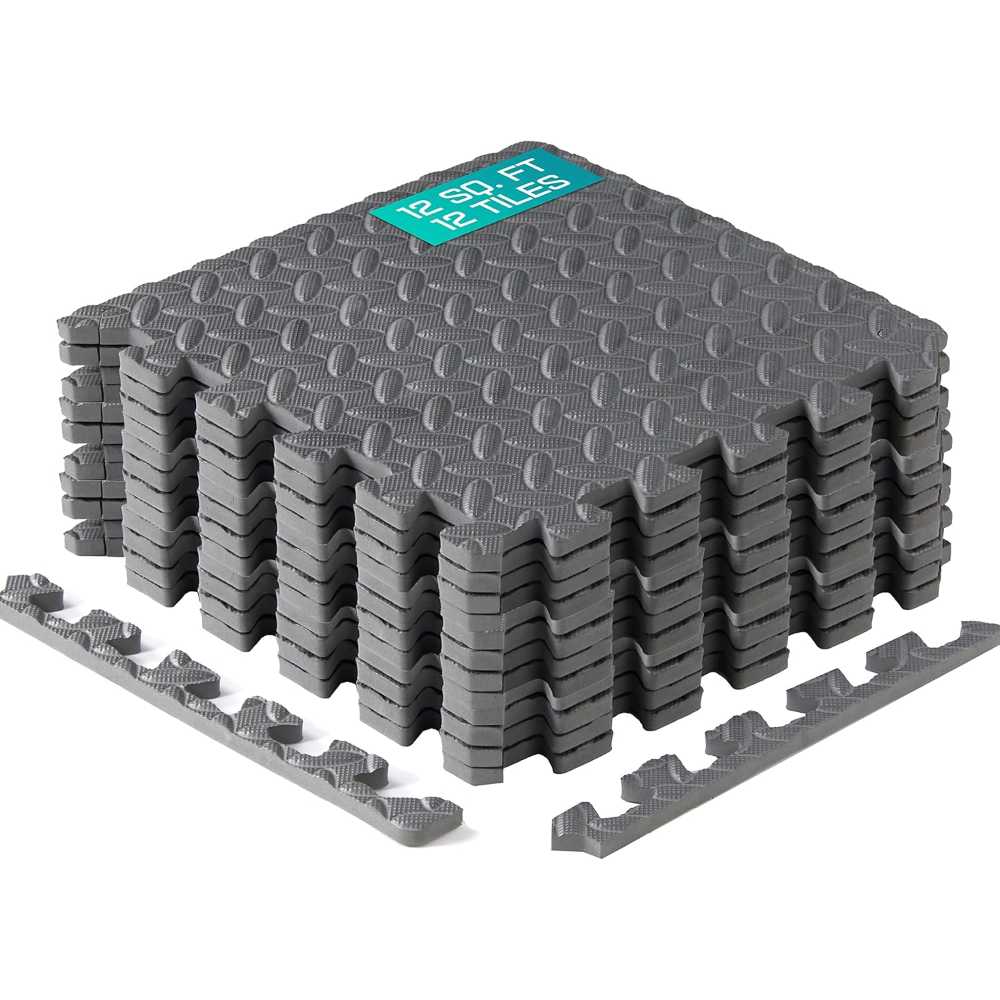 12-Pack Yes4All EVA Interlocking Mats (12" x 12")