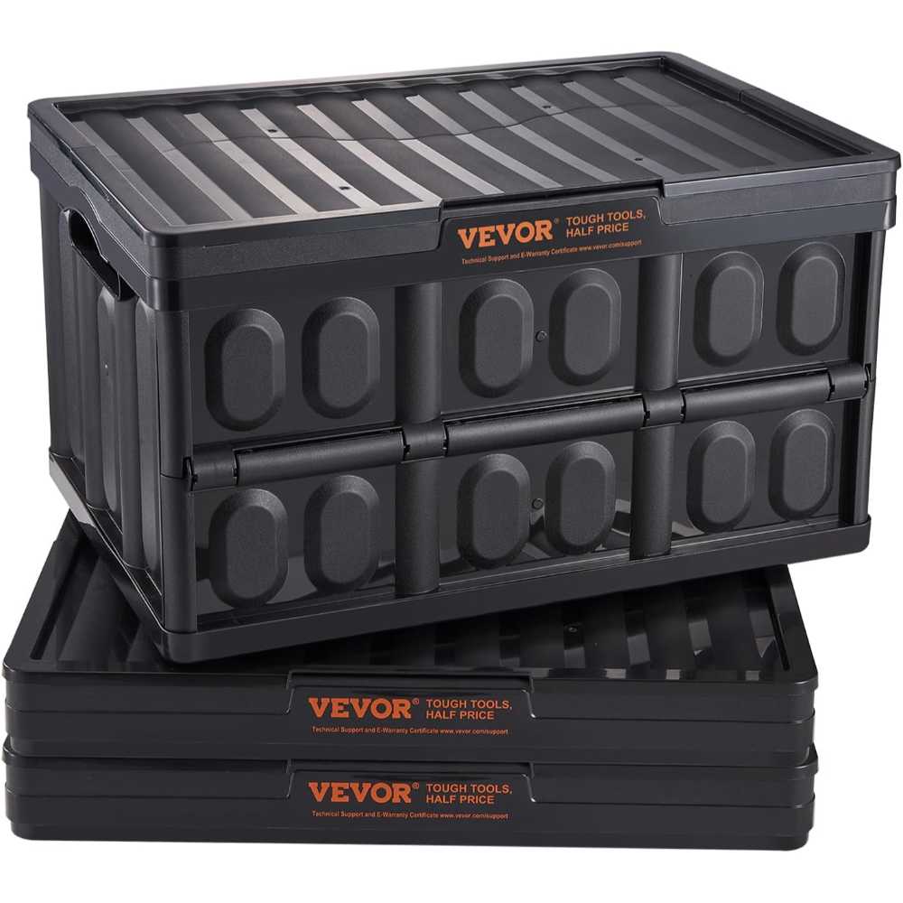 3-Pack Vevor 45L Collapsible Storage Bins w/ Lids