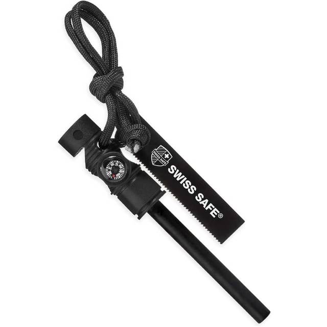 Swiss Safe 5-in-1 Magnesium Ferro Rod Fire Starter Survival Tool