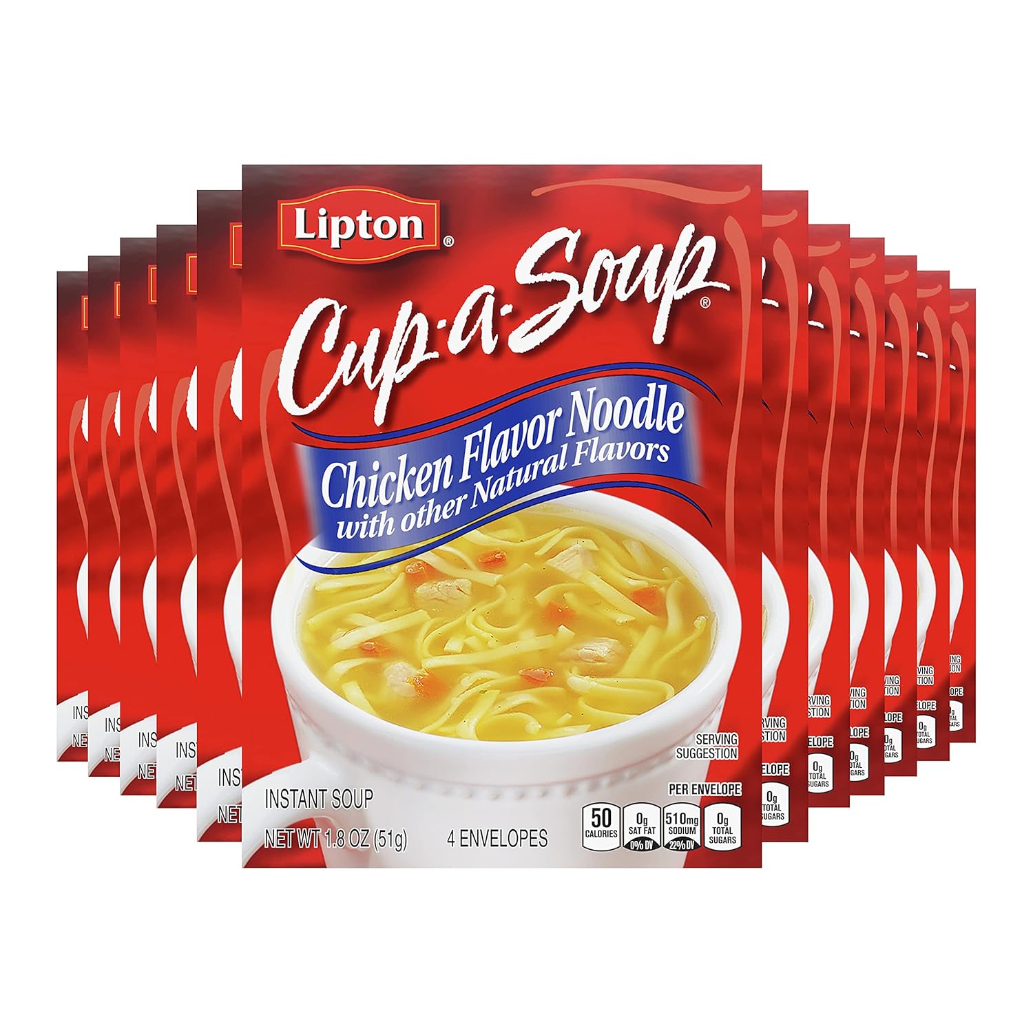 12-Pack Lipton Cup-a-Soup (Chicken Noodle Soup)