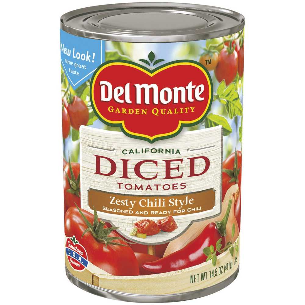 12-Pack Del Monte Zesty Chili-Style Diced Tomatoes, 14.5 oz.