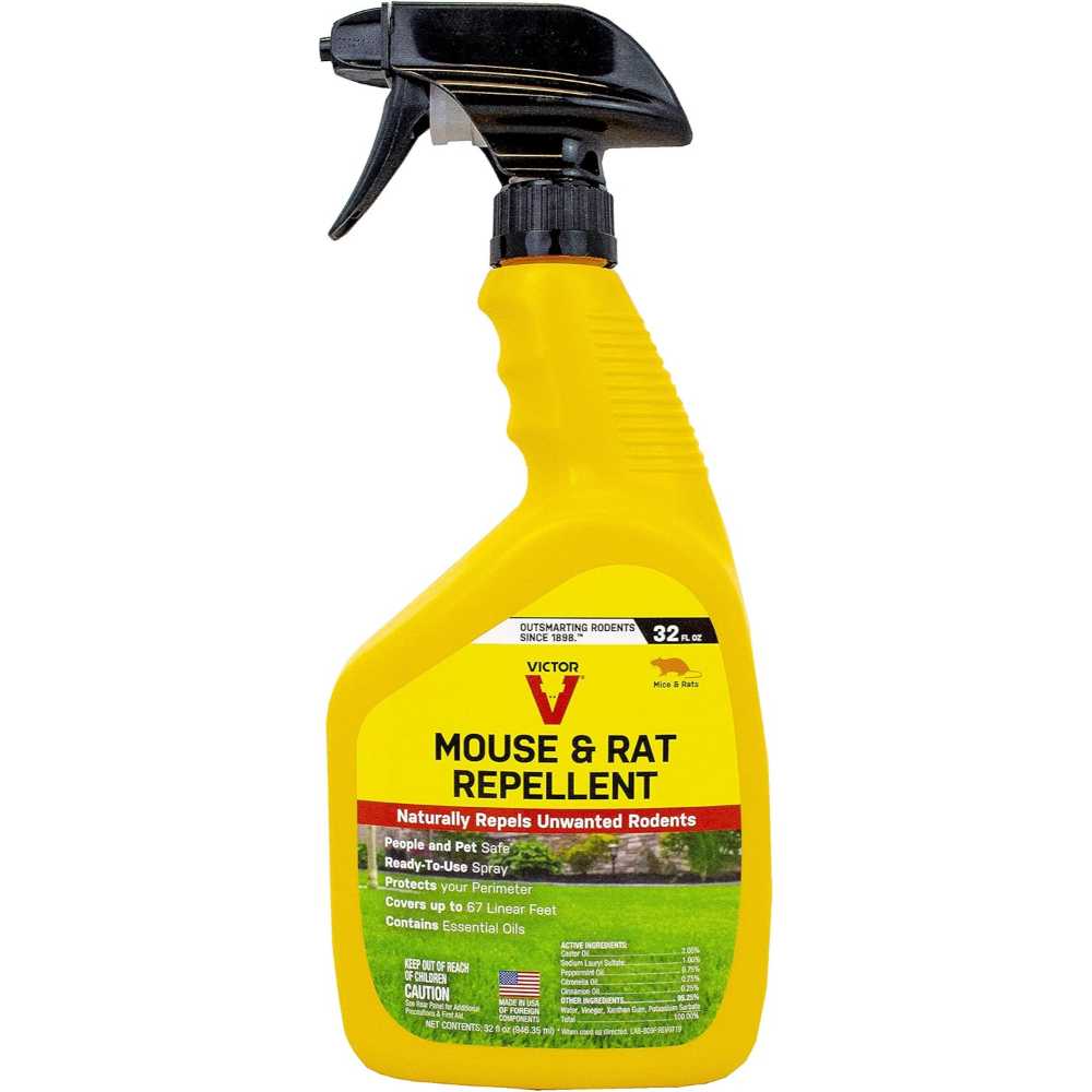 Victor Natural Peppermint Non-Toxic Mouse & Rat Repellent Spray, 32 oz.
