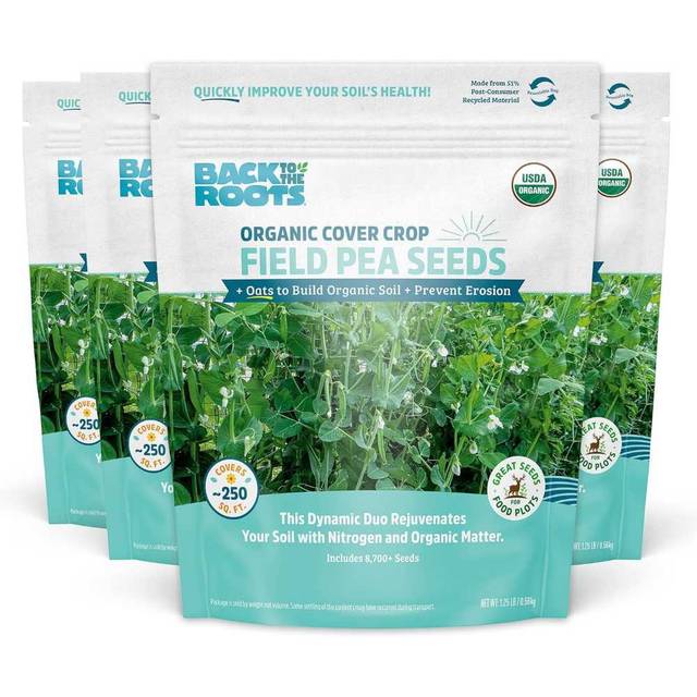 4-Pack Back to the Roots Organic Field Pea + Oats Cover Crop Seeds