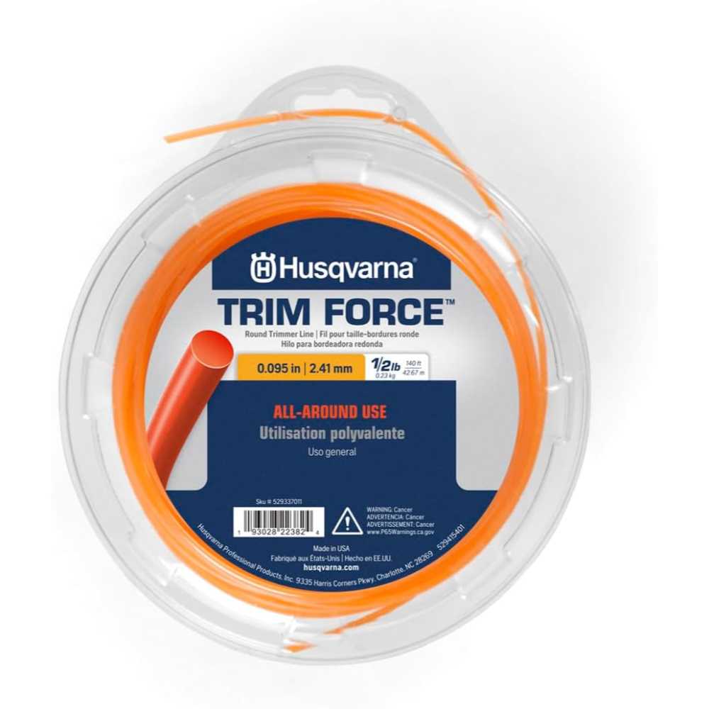 Husqvarna .095" x 140' TrimForce Round Trimmer Line