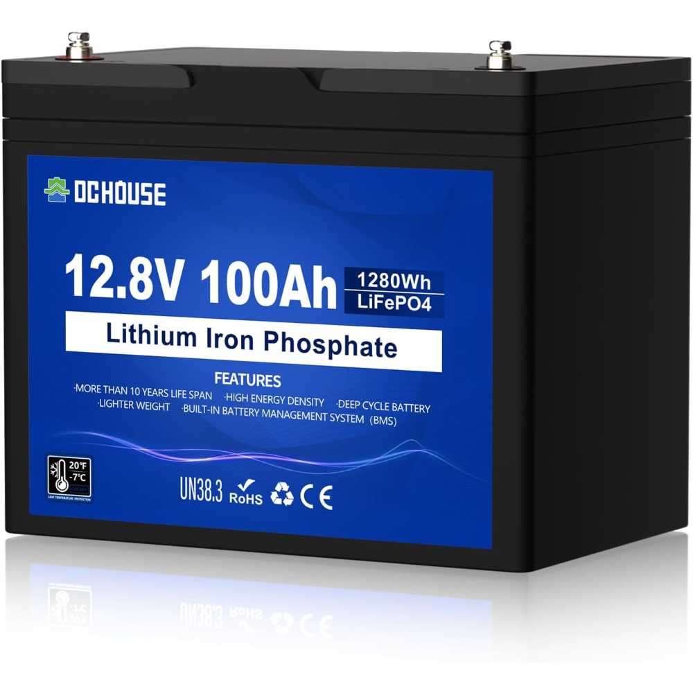 DC House 12V 100Ah LiFePO4 Battery