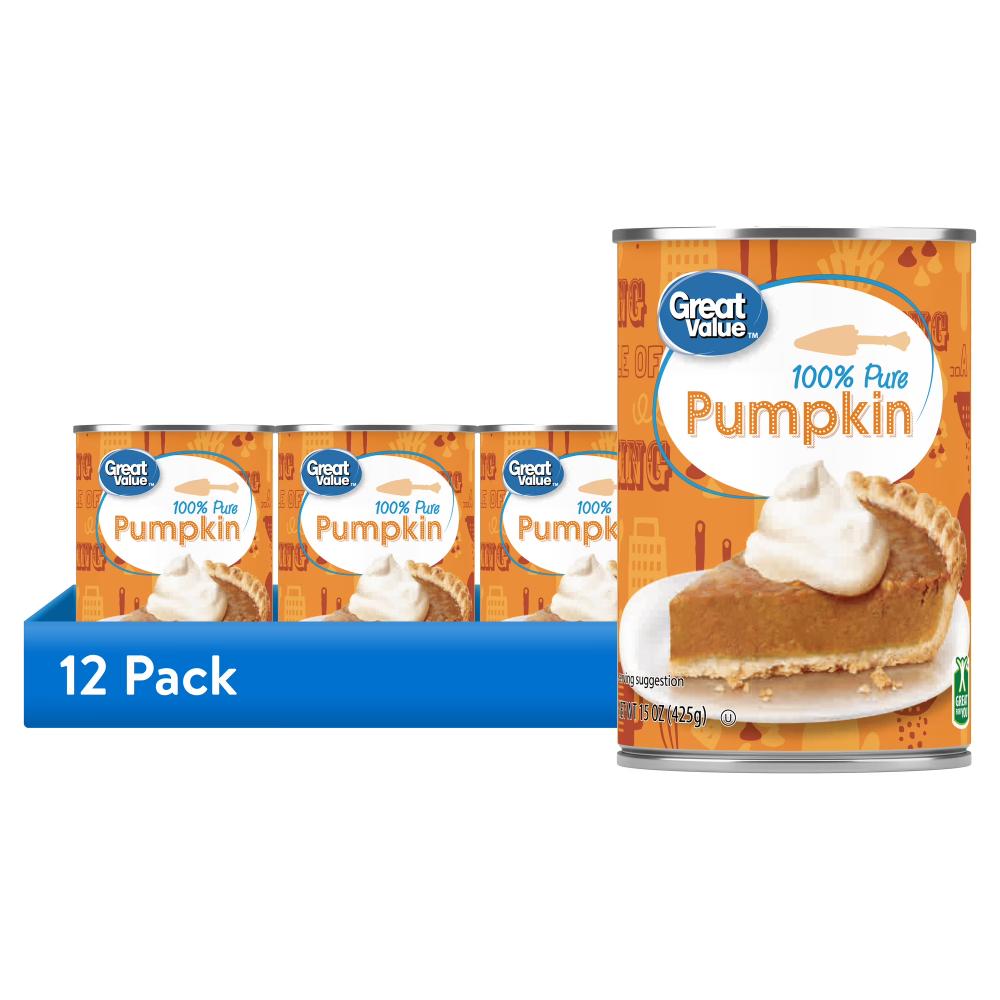 12-Pack Great Value 100% Pure Canned Pumpkin, 15 oz. ($0.95/Can)
