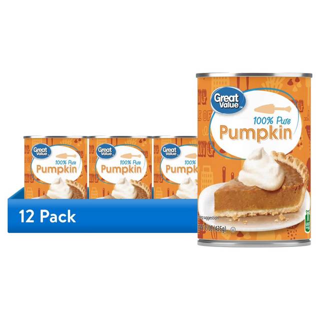 12-Pack Great Value 100% Pure Canned Pumpkin, 15 oz. ($0.95/Can)