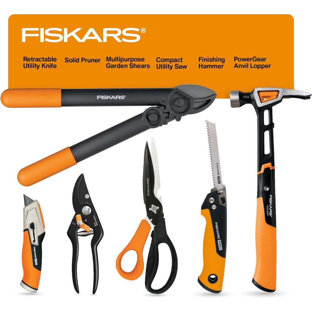 Fiskars 6-Piece Home Essentials Tool Kit