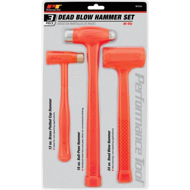 Performance Tool 3-Piece Dead Blow Hammer Set