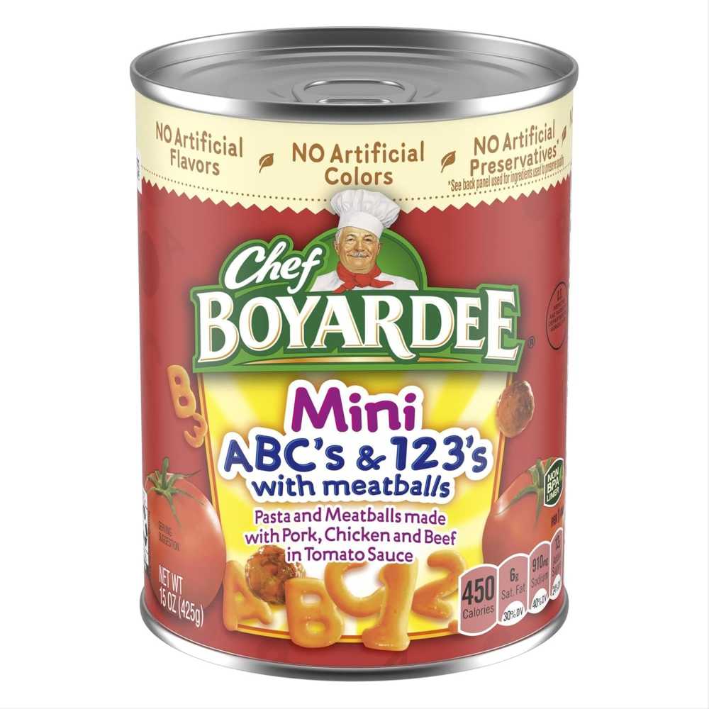 Chef Boyardee ABC's & 123's w/ Meatballs, 15 oz.
