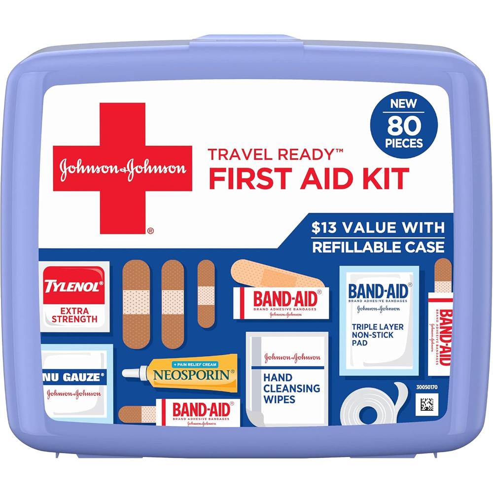 Prime Members: Johnson & Johnson 80-Piece Travel Ready First Aid Kit
