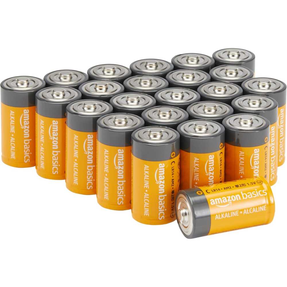 24-Pack Amazon Basics C Cell Alkaline Batteries
