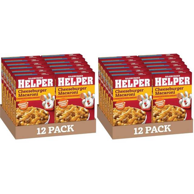 24-Pack Hamburger Helper Cheeseburger Macaroni, 6.6 oz.
