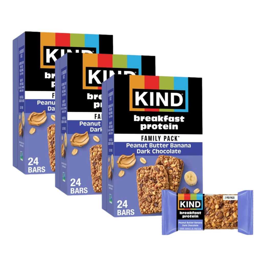 36-Pack (72 Bars) KIND Breakfast Protein Bars (Various Flavors)