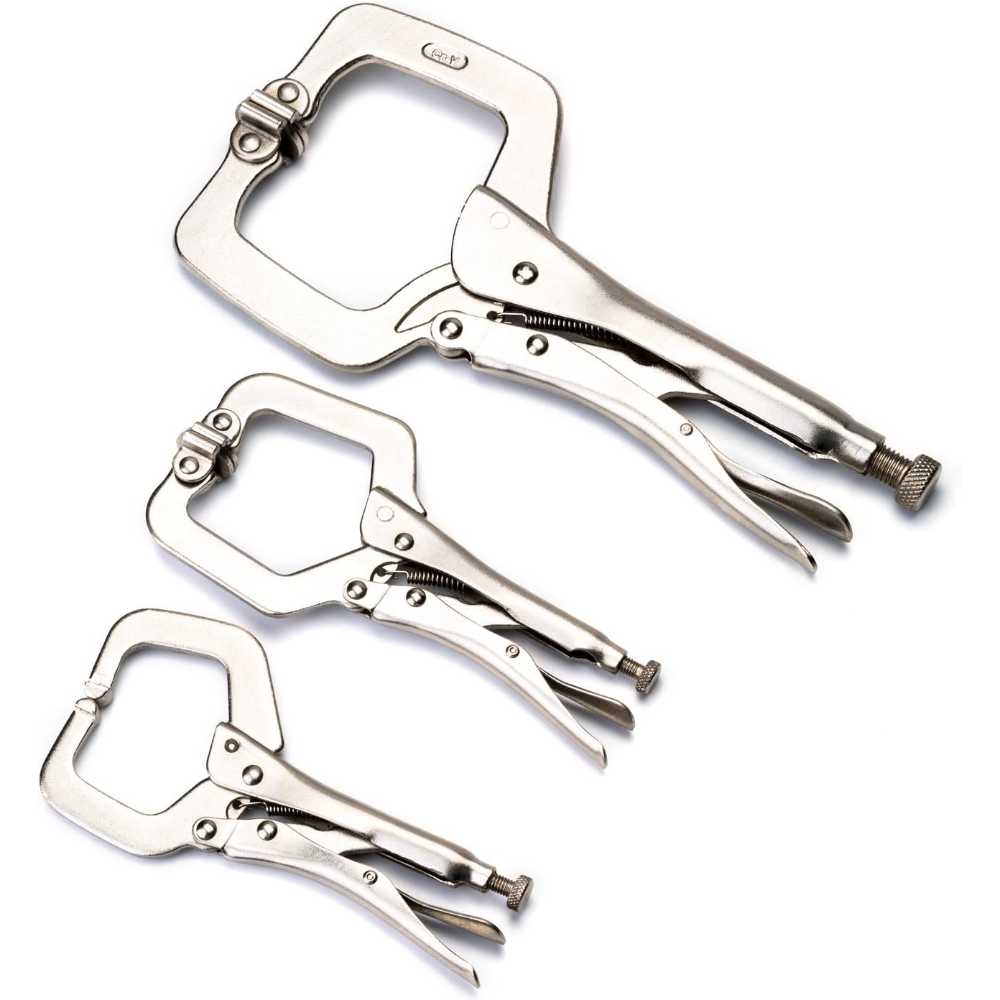 Maxpower 3-Piece C-Clamp Locking Plier Set