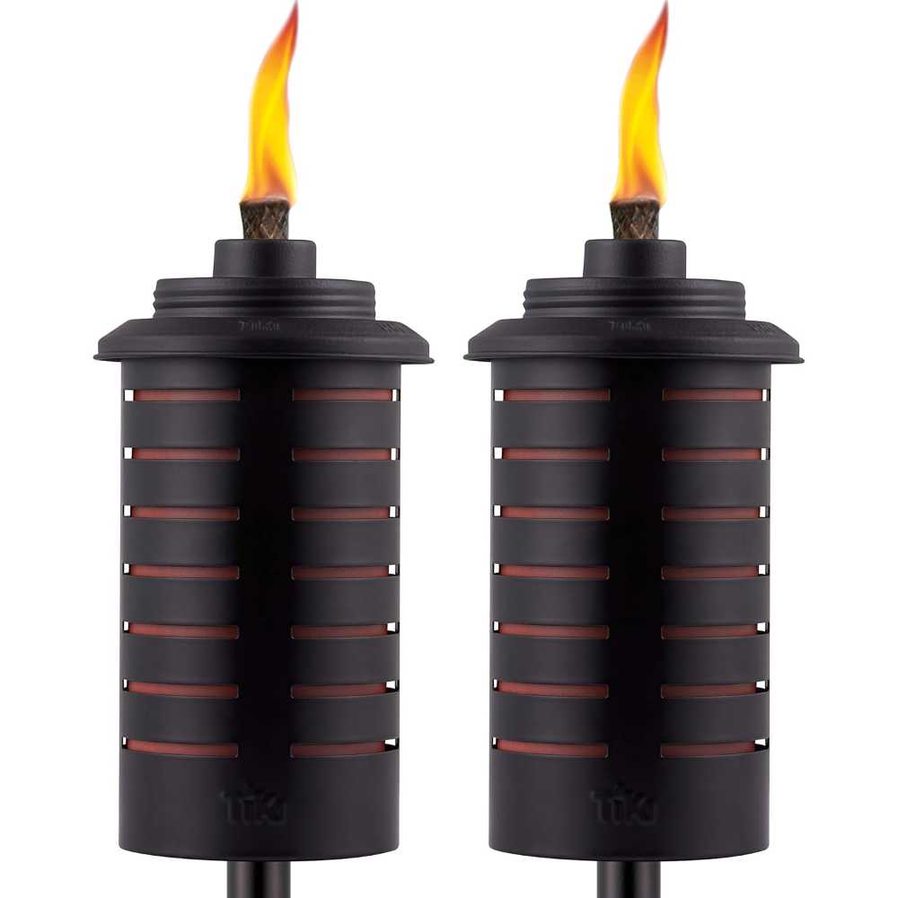 2-Pack Tiki 3-in-1 Convertible 65" Metal Outdoor Torches