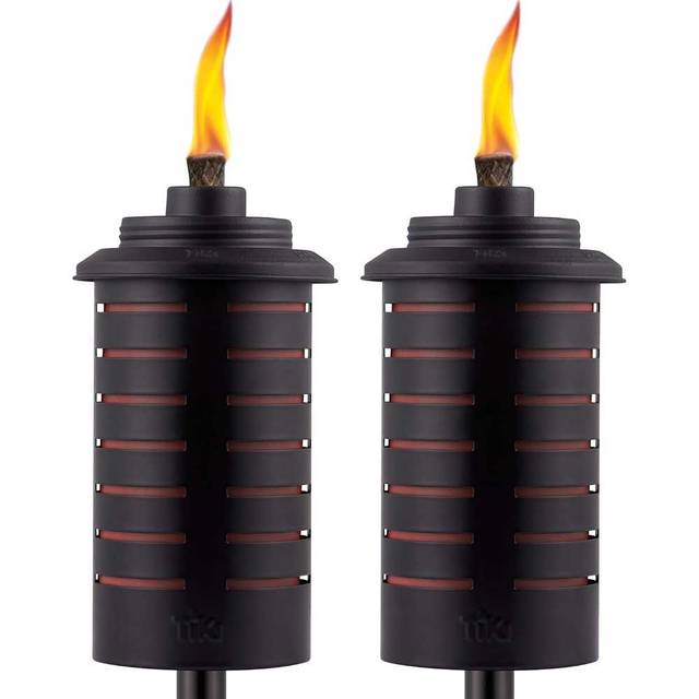 2-Pack Tiki 3-in-1 Convertible 65" Metal Outdoor Torches