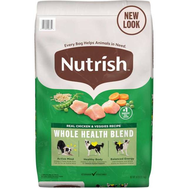 Nutrish Real Chicken & Veggies Dry Dog Food, 28 lb.