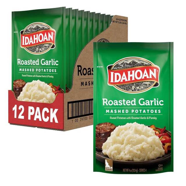 12-Pack Idahoan Roasted Garlic Mashed Potatoes, 4 oz.