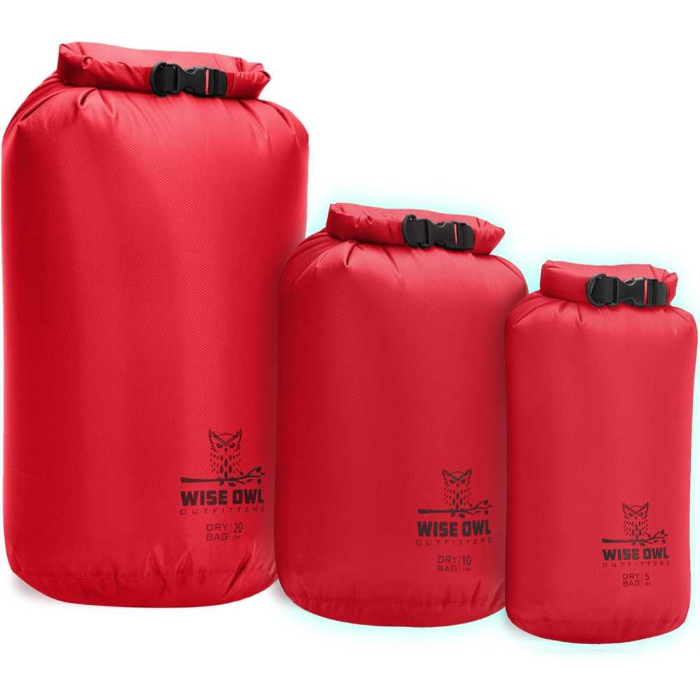 3-Pack Wise Owl Outfitters Waterproof Dry Bag (5L, 10L, 20L)