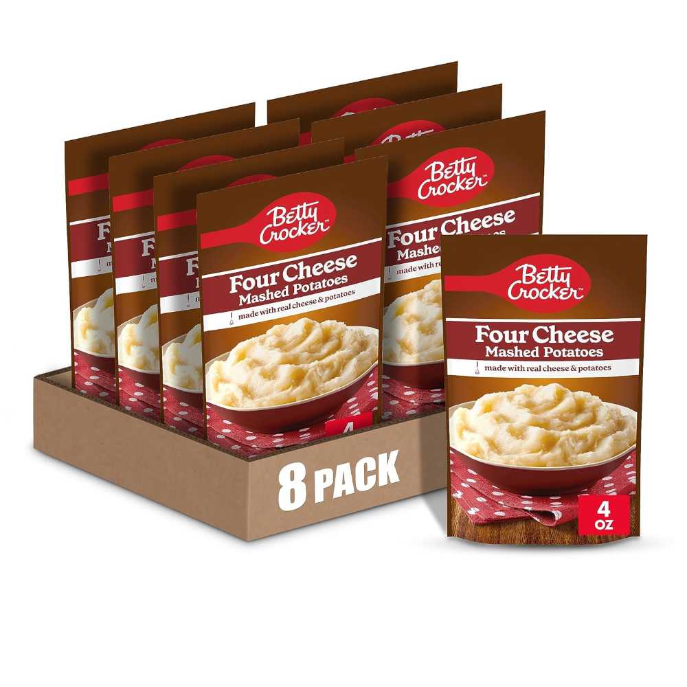 8-Pack Betty Crocker Four Cheese Mashed Potatoes, 4 oz.