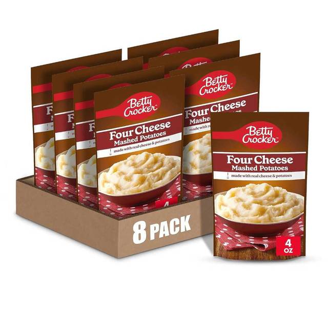 8-Pack Betty Crocker Four Cheese Mashed Potatoes, 4 oz.