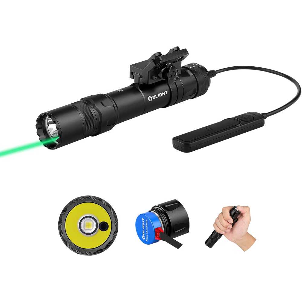 OLIGHT Odin GL M 1500-Lumen Flashlight & Green Beam Combo