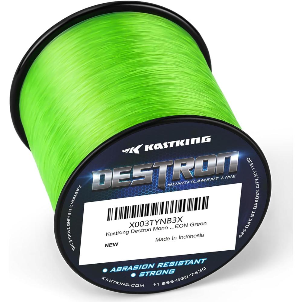 KastKing Destron 8 lb. 3191 Yd. Monofilament Fishing Line (Neon Green)