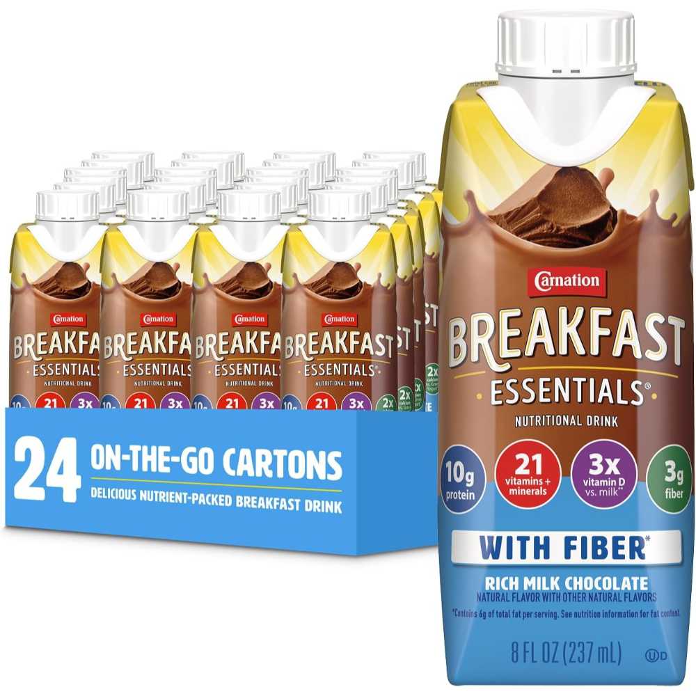 24-Pack Carnation Breakfast Essentials Nutritional Drink, 8 oz. (Rich Milk Chocolate)