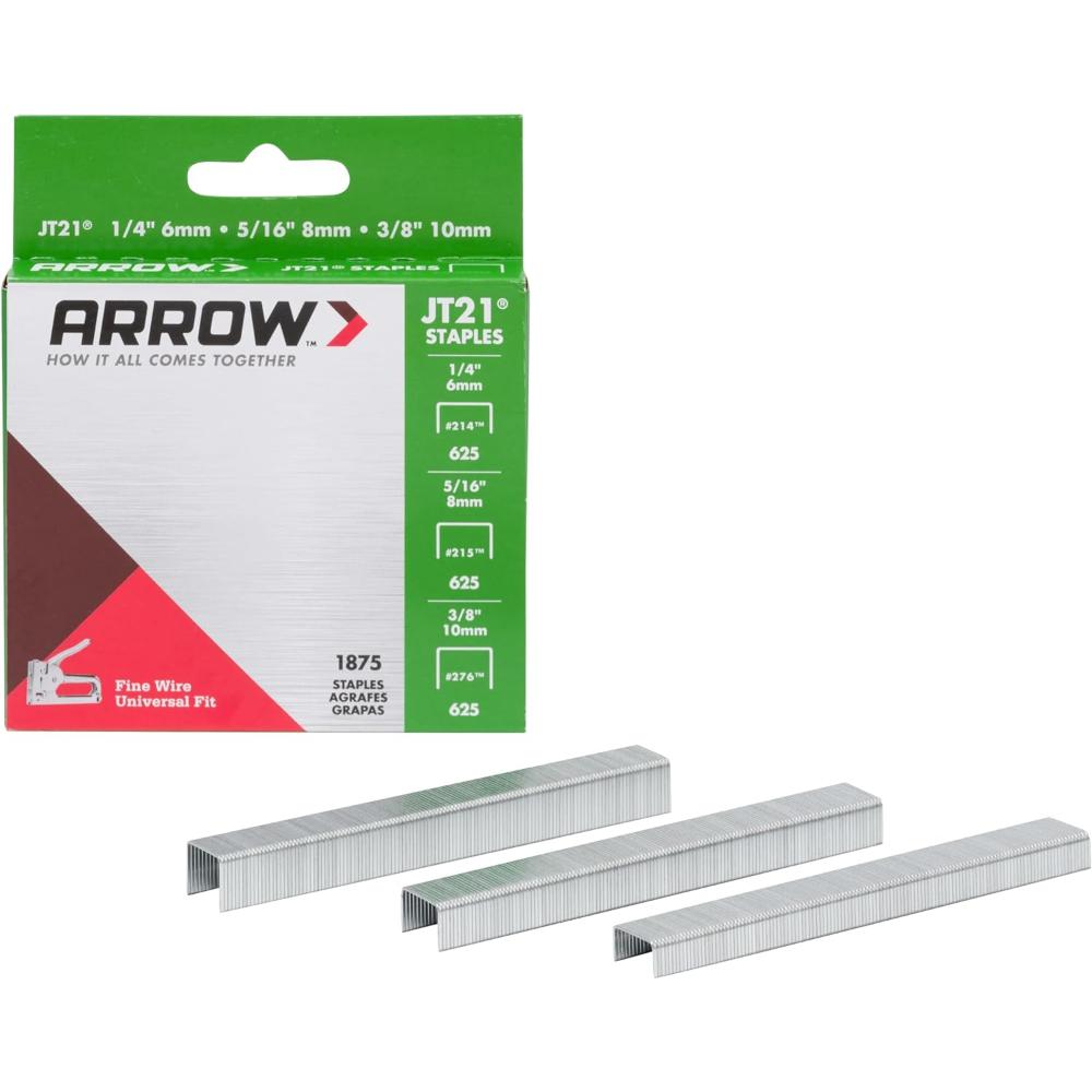 1875-Pack Arrow JT21 Staples Multipack  (1/4", 5/16", 3/8")