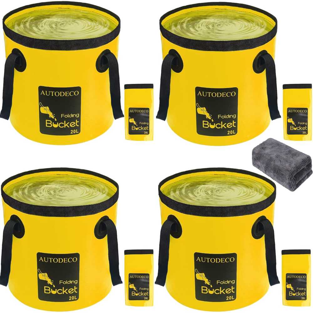4-Pack Autodeco Collapsible 5 gal. Bucket