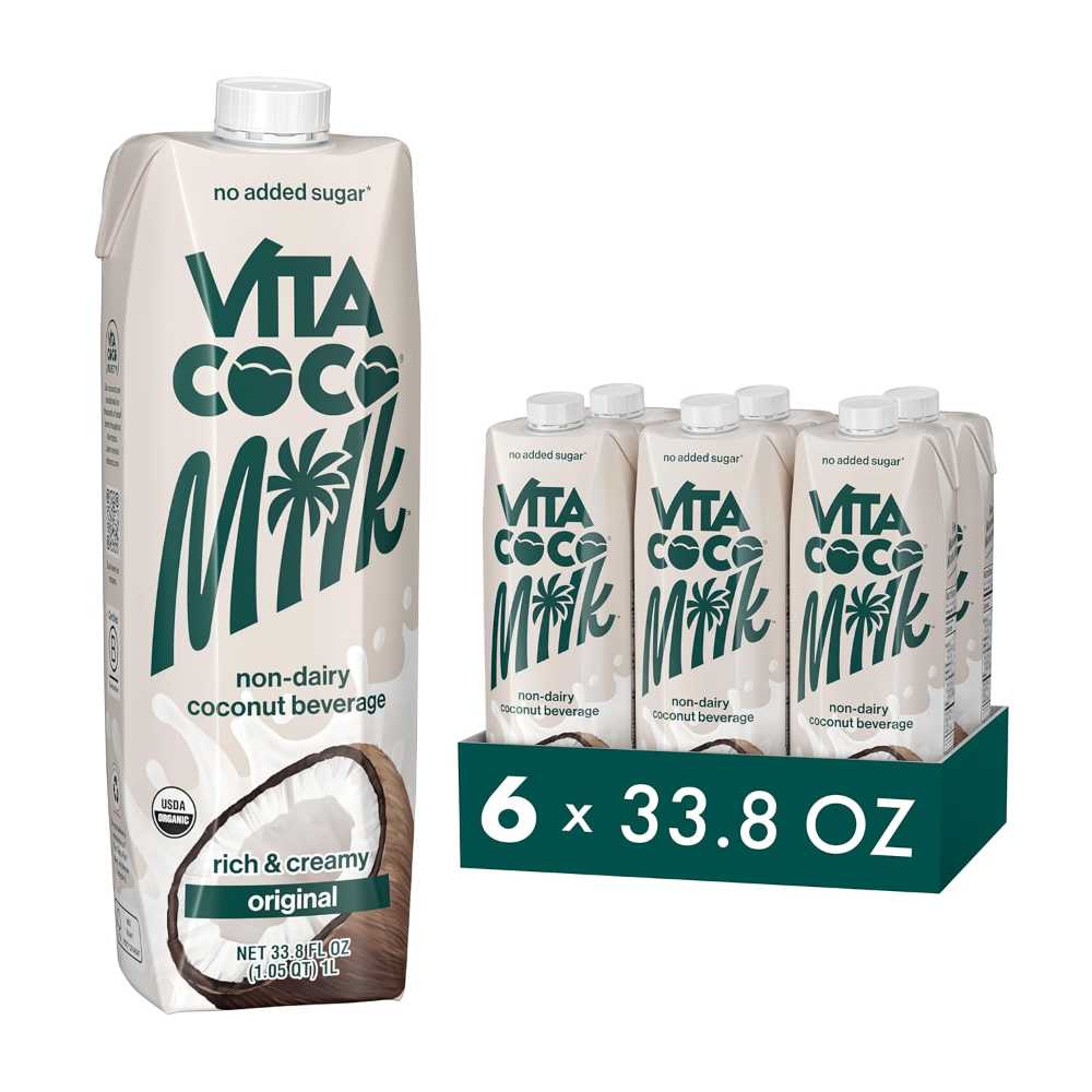 6-Pack Vita Coco Original Organic Coconut Milk, 33.8 oz.